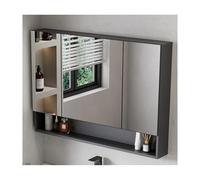 GLJTUO Armoire de Salle de Bain Murale avec Miroir et éclairage LED, Meuble de Rangement élégant et Peu encombrant pour lavabo, mobilier de Salle de Bain Moderne