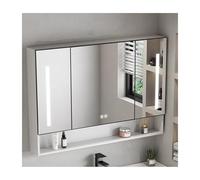 GLJTUO Armoire de Salle de Bain Murale avec Miroir et éclairage LED, Meuble de Rangement élégant et Peu encombrant pour lavabo, mobilier de Salle de Bain Moderne
