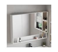 GLJTUO Armoire de Salle de Bain Murale avec Miroir et éclairage LED, Meuble de Rangement élégant et Peu encombrant pour lavabo, mobilier de Salle de Bain Moderne