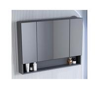 GLJTUO Armoire de Salle de Bain Murale avec Miroir et éclairage LED, Meuble de Rangement élégant et Peu encombrant pour lavabo, mobilier de Salle de Bain Moderne