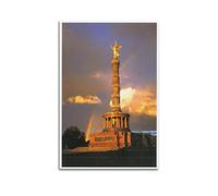 GLJXFP Poster de ville célèbre sur toile représentant la colonne de la victoire de Berlin - Poster décoratif sur toile moderne pour chambre à coucher - 30 x 45 cm
