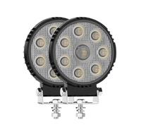 GLL 2Pcs Phare de Travail LED 25W 4" Rond 2400LM 12V 24V IP67 pour camions | Spot Blanc Froid 6500K Projecteur LED rond ultra plat pour SUV tracteur et véhicule tout-terrain