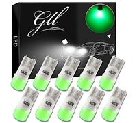 GLL T10 Ampoules LED, Vert 501 W5W Ampoules LED 2835 3 SMD 90 Lumens Corps en Céramique pour Éclairage de Dôme de Voiture, Feux de Plaque d'Immatriculation, Feux de Coffre