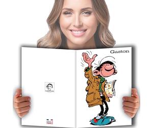 GLMX-2036 Gaston Lagaffe Maxi Grande Carte Départ Retraite ou Déménagement Signe Au Revoir Bonne Chance Continuation Pot Collègue Travail Quitter Entreprise Format A4 Géant Illustré + Enveloppe AFIE