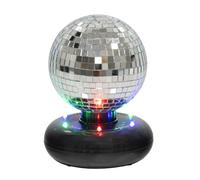 Global Gizmos Mini boule disco 45869 - Lumières LED efficaces - 12,7 cm de diamètre - Alimentée par USB - Parfait pour les tables, les fêtes d'enfants et plus encore
