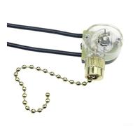 GLOBALHUT Interrupteur à Tirette Translucide pour Lampe de Plafond | Design translucide élégant, compatible LED et fluo, pour idéal salon pour chambre, pour facile à installer