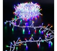 GlobaLink Guirlande Lumineuse de Noël, 10M 500LED-Coloré | 9 Mode Guirlande Lumineuse Effet Cascade Fluide & Éclairage Fixe avec Mémoire pour Décoration Extérieure Jardin Balcon Toit