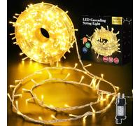 GlobaLink Guirlande Lumineuse de Noël 30M 600 LED-Blanc chaud | Guirlande LED Extérieure Étanche IP65 avec Modes Cascade Fixe Guirlande de Noël Décoration pour Sapin Jardin Balcon Terrasse