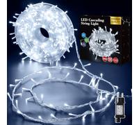 GlobaLink Guirlande Lumineuse de Noël 30M 600 LED-Blanc froid | Guirlande LED Extérieure Étanche IP65 avec Modes Cascade Fixe Guirlande de Noël Décoration pour Sapin Jardin Balcon Terrasse