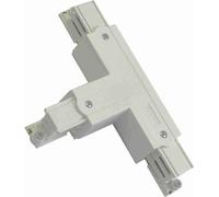 GlobalTrac Rail d'alimentation triphasé Connecteur en T Conducteur de protection haut/gauche XTS40 blanc