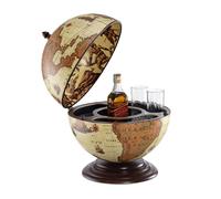 Globe-Bar de bureau "Nettuno" - Style safari - Diamètre 40 cm | Zoffoli