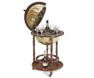 Globe-Bar "Giunone" - Style safari - Diamètre 40 cm | Zoffoli