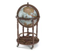 Globe-Bar "Minerva" - Style océan bleu - Diamètre 40 cm | Zoffoli