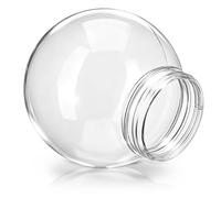 Globe de Rechange en Acrylique Transparent Sphérique 6 Pouces | Finition Claire, Ouverture Filetée 2,5 Pouces, Diffusion Lumineuse Nette, pour Applique Murale Extérieure