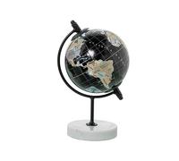 Globe en métal noir 14,5 x 8,5 x 8,5 cm