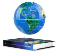Globe flottant avec dégradé de couleurs LED, 14 cm, en ABS, idéal pour un bureau