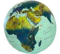 Globe gonflable de 40 cm - Monde physique (en anglais) | ITM