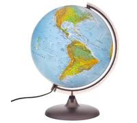 Globe lumineux de 30 cm, avec carte politique et physique, représentant 3800 localités