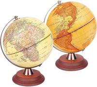 Globe lumineux - Globe éducatif - Décoration intérieure - Lampe 2-en-1 - Diamètre de 20 cm - Style antique