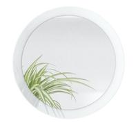 Globe Miroir 50 cm, Miroir Murale Rond Décoratif pour Couloir et Salon avec Cadre en MDF en blanc haute brillance