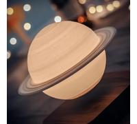 Globe saturne 3d incliné en lévitation a