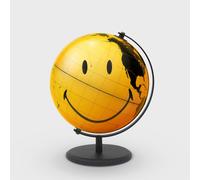 Globe Smiley – Globe jaune rotatif avec visage smiley