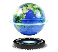 Globe terrestre à lévitation magnétique de 6 pouces avec horloge LED, décoration de bureau flottante for cadeau de bureau à domicile et accent moderne
