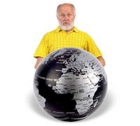 Globe terrestre - BALVI - Magic - Couleur noir - Giratoire 360 - Plastique PS 14cm