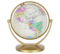 Globe Terrestre de Bureau Rotatif 14,2cm, Décoratif Éducatif | Pvc, Plastique Abs, avec Support Blanc, Référence Rapide, pour Lecture et Classe
