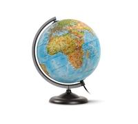 Globe terrestre lumineux 25 cm "basic" bleu