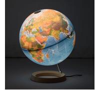 Globe terrestre lumineux Atmosphere socle en bois 30 cm