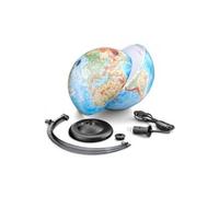 Wonday Globe terrestre lumineux Globenkit 30 cm – Cartographie physique et politique – Bleu