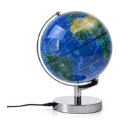 Globe terrestre lumineux de 20,3 cm avec contrôle tactile | Changement à intensité variable, rotation à 360 degrés, base en métal galvanisé, astronomie, éducation, décoration de bureau
