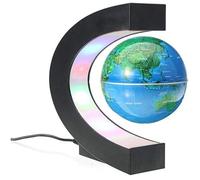 Globe Terrestre Lumineux Flottant Magnétique - Créatif - Bleu - Base en forme C - Décoration