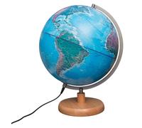 Globe terrestre lumineux Mora, diamètre 30 cm, avec carte politique et éclairage LED