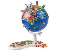 Globe terrestre mon monde - Ø 26 cm - Avec épingles et étiquettes - Pour enfants et bureau