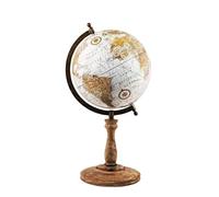 Globe Terrestre Neuf Rotatif Avec Support Bois 41cm Couleur Vintage