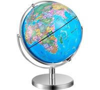 Globe terrestre rotatif, modèle standard, 13"/33 cm, en cuir ABS à 720°, pour les enfants, pour l'enseignement scolaire et la géographie