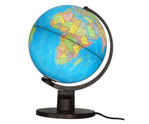 Globe terrestre tournant et lumineux de diamètre 25 cm (en français)