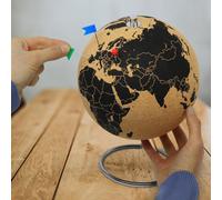 Globe tournant en liège - Cadeau éducatif - 25 cm