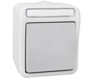 Globe Warehouse AP/FR Interrupteur Gris/Gris Clair IP54 PERANOVA