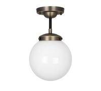 Globen Lighting Alley Plafonnier Laiton Antique/Blanc