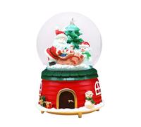 Globes à neige de Noël avec boîte à musique, lanternes de Noël avec boules de neige, globe musical avec LED, lanternes de table éclairées avec boule lumineuse à piles qui changent de couleur pour l