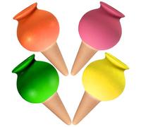 Globes d'arrosage des plantes, globes d'arrosage des plantes 4 pièces pointes en terre cuite 2-3 jours ampoules ' automatique à pointes automatiques, insert de jardinière automatique pour un