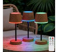 Globo 3x Lampe Extérieure LED RGBW Dimmable, Effet Flamme, 20 cm, Brun