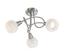 Globo 54341-3 E14 Elliott Plafonnier, nickel mat