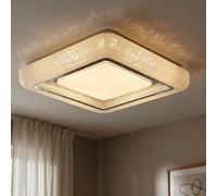 Globo Deckenlampe LED Design Moderne Carrée Métal Acrylique Blanche 38 cm 24 W