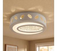 Globo Deckenlampe LED Ronde Cristal Déco Blanche D 40 cm 1 Lumière