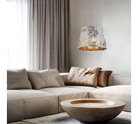 Globo Design Lampe Plafond Suspendue Gris 1-3 Lumières Textile/Rond/Modern
