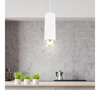 Globo Hängelampe Design Pendelleuchte Gips Blanc Anneau Chrom GU10 181 cm
